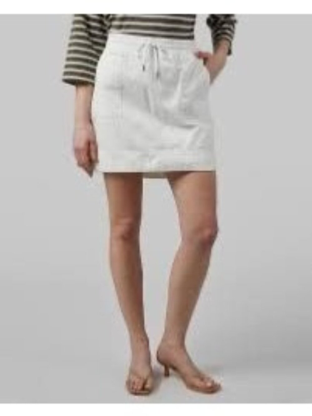 32 Degrees Cool Women's White Drawstring Elastic Waist Skort XL